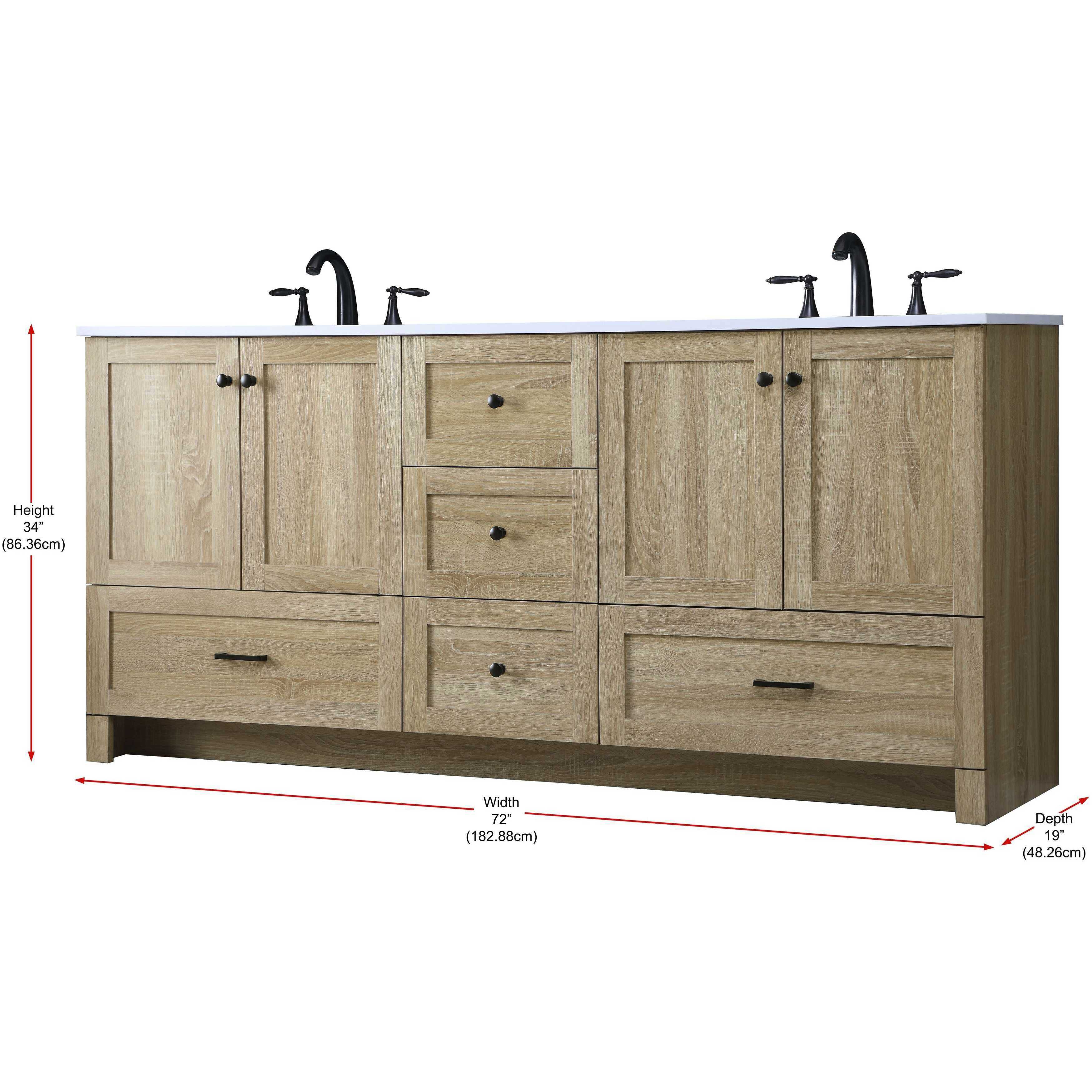 Soma 72 X 34 inch Mango Wood Bathroom Vanity Cabinet