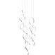 Interlace LED 17 inch Chrome Multi-Light Pendant Ceiling Light, dweLED