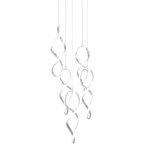 Interlace LED 17 inch Chrome Multi-Light Pendant Ceiling Light, dweLED