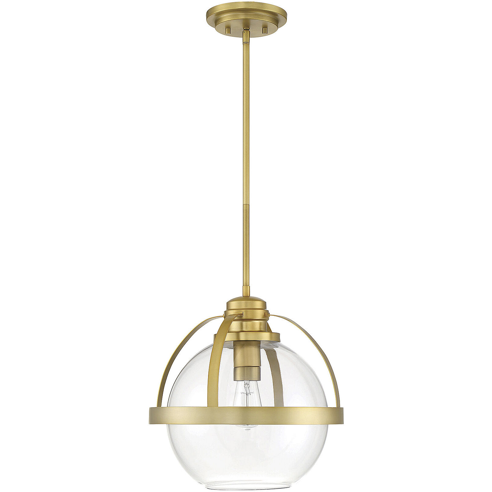 Pendleton 1 Light 14 inch Warm Brass Pendant Ceiling Light, Essentials
