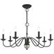 Windsor 7 Light 28 inch Black Chandelier Ceiling Light