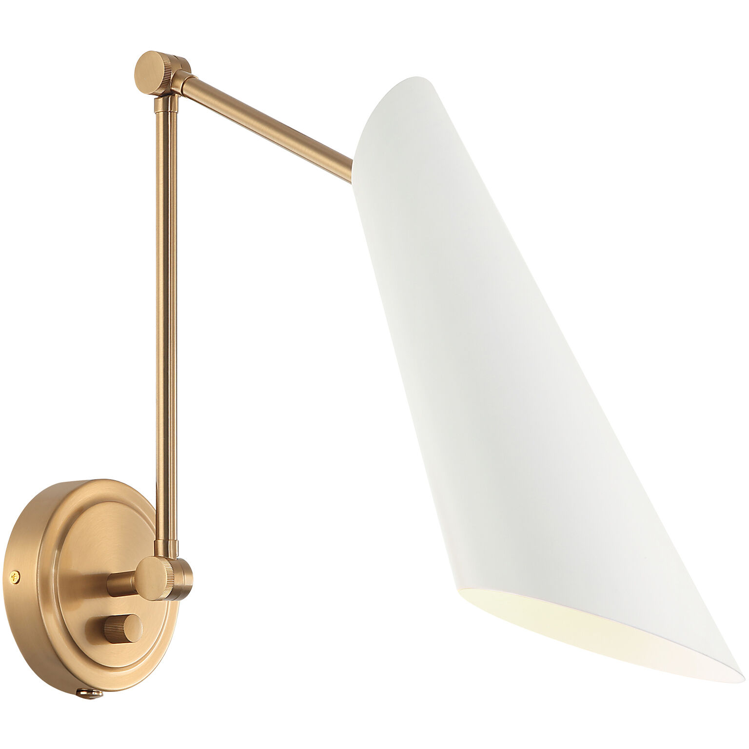 Butera 1 Light 4.75 inch Aged Gold Brass and White Wall Sconce Wall Light