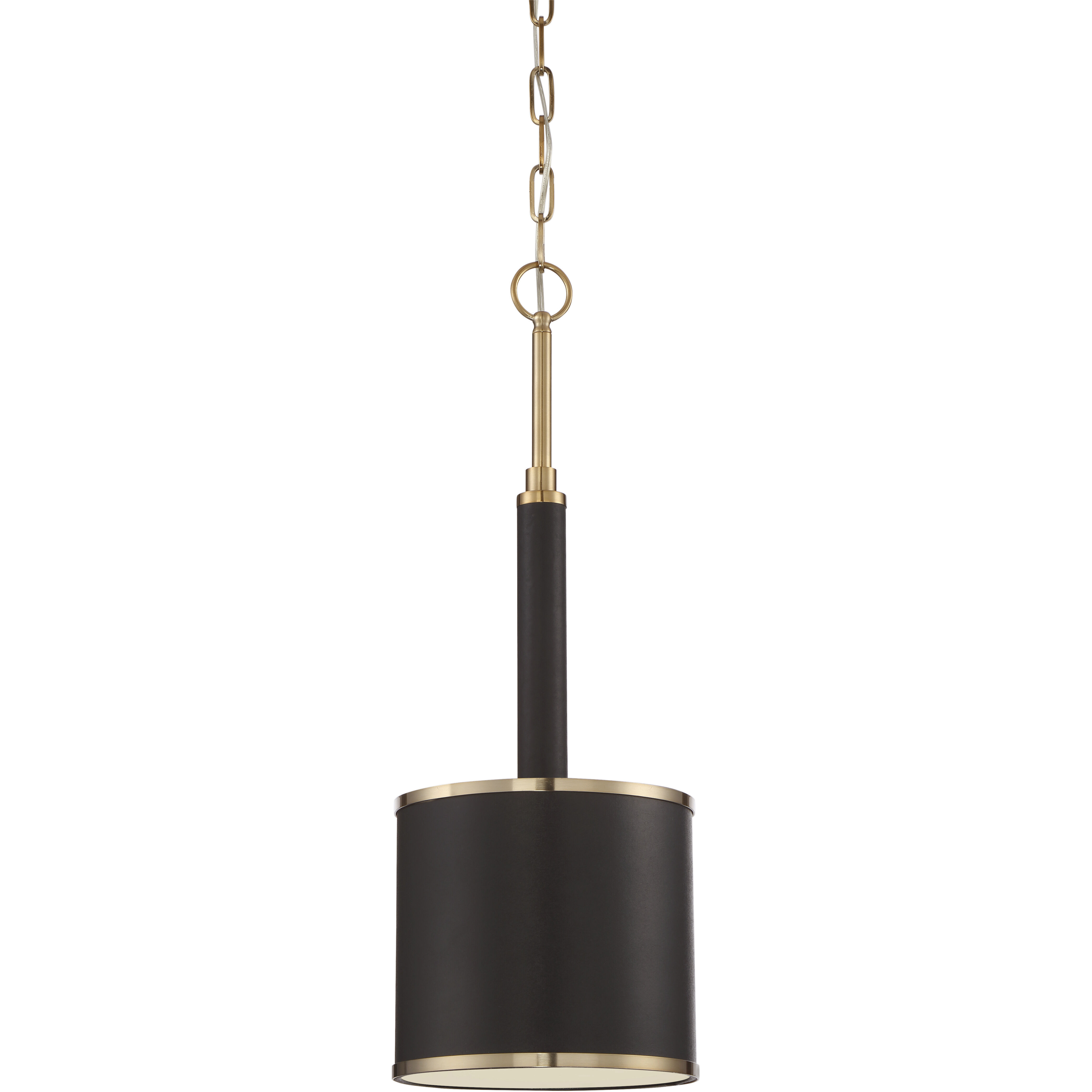 Quinn 1 Light 9.13 inch Satin Brass Mini Pendant Ceiling Light