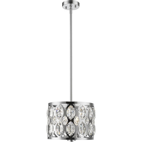 Dealey 3 Light 12 inch Chrome Chandelier Ceiling Light