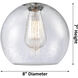 Downtown Urban Astor 1 Light 8 inch Satin Nickel Mini Pendant Ceiling Light