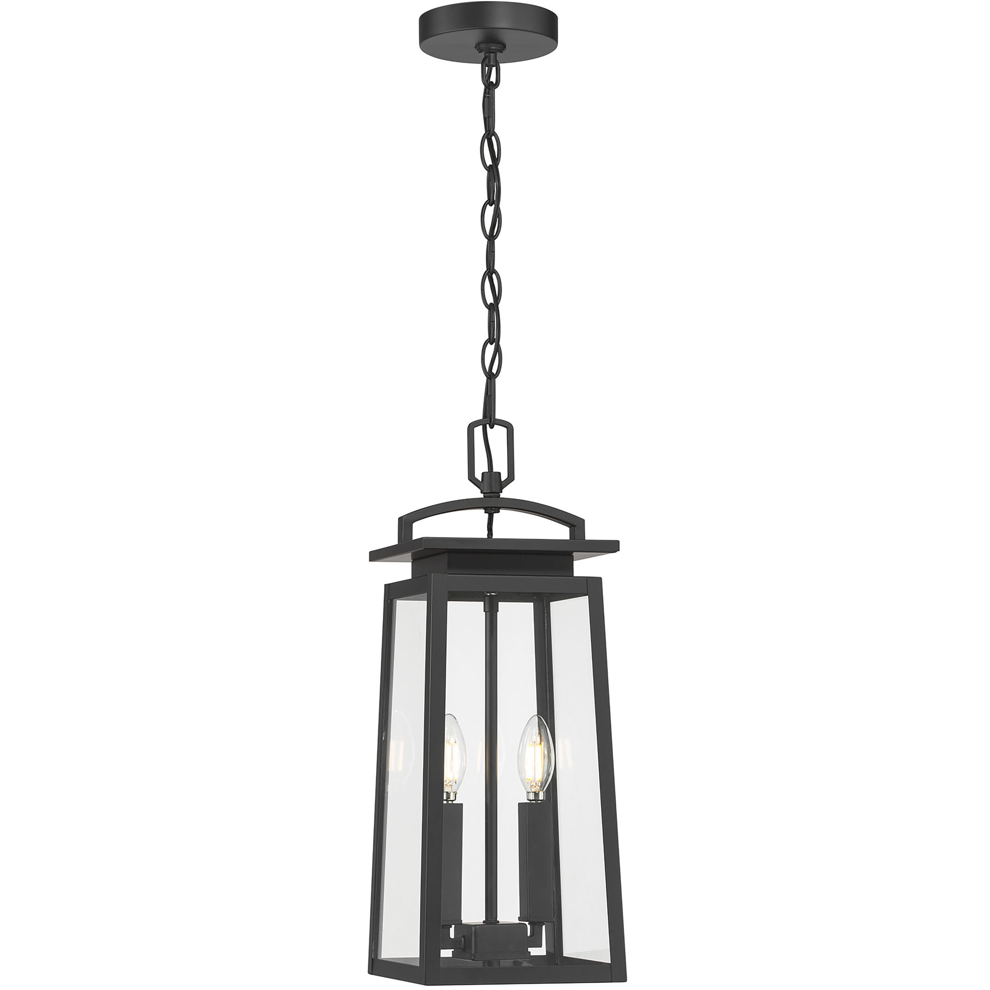 Kendrix 2 Light 7.5 inch Powder Coated Black Outdoor Hanging Lantern