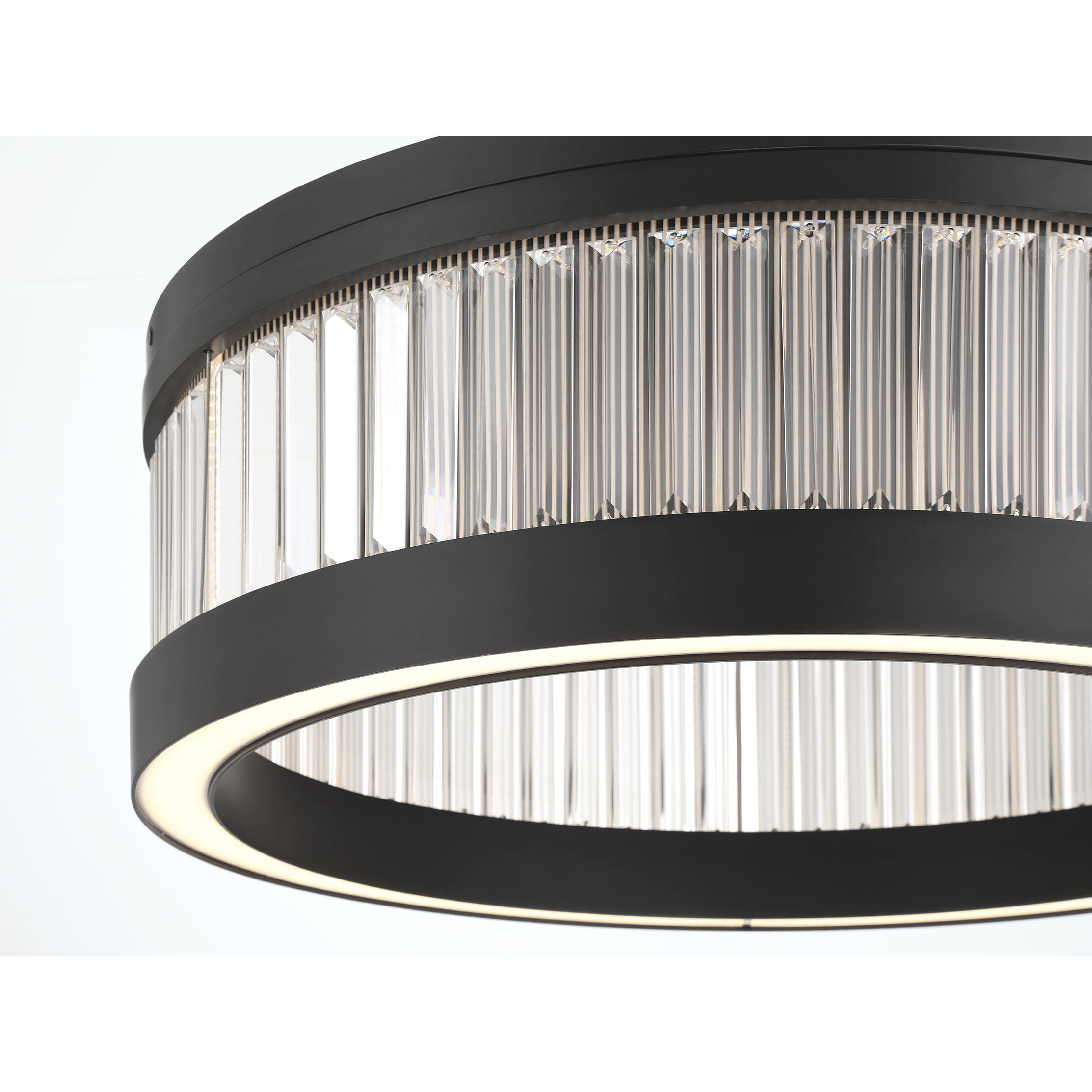 Empra LED 23.63 inch Matte Black Flush Mount Ceiling Light