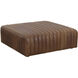 Lewin 17 inch Lucia Tobacco Leather Ottoman