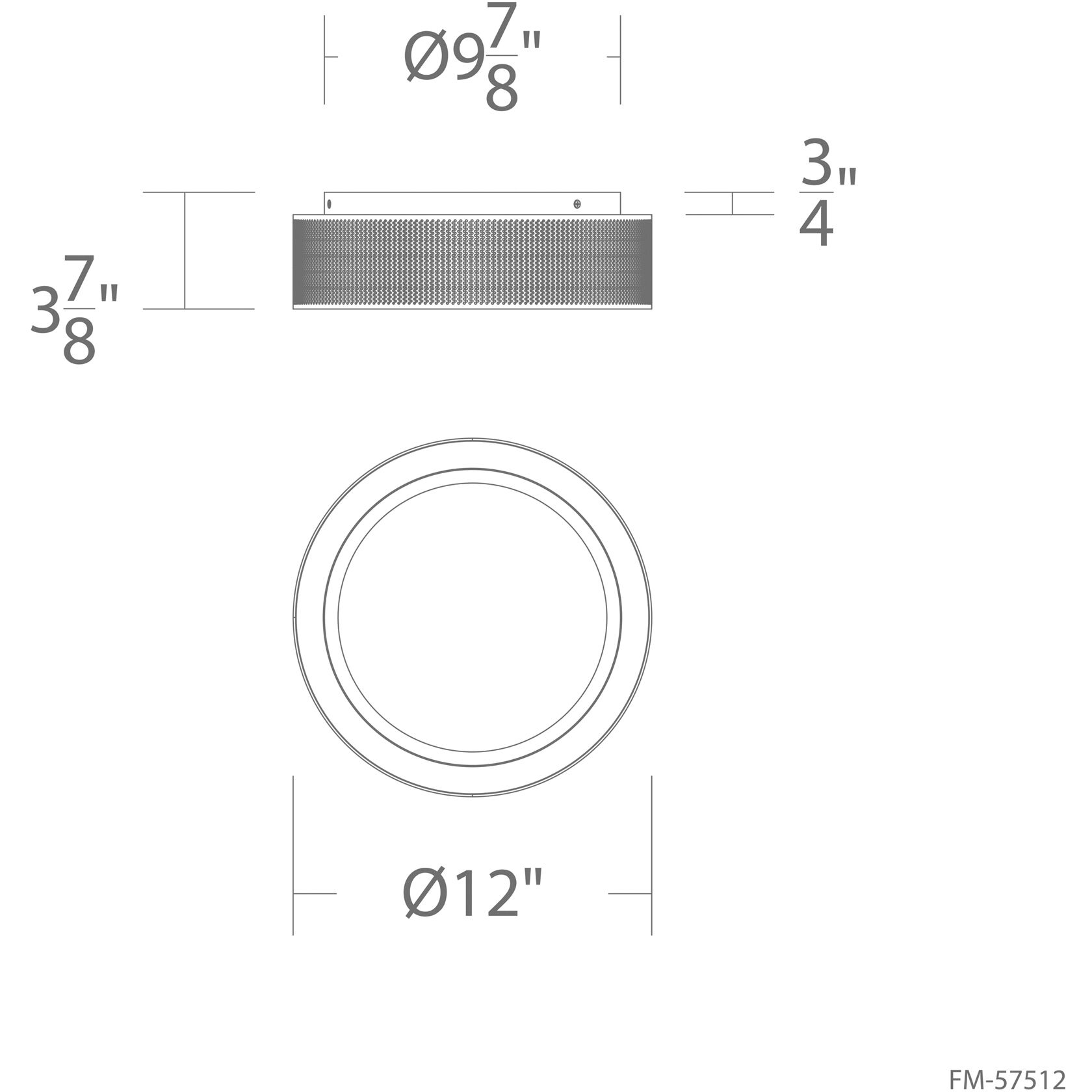 Grille LED 12 inch Aged Brass Flush Mount Ceiling Light in 4000K, dweLED