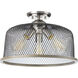 Tilley 3 Light 16 inch Brushed Nickel Semi-Flush Mount Ceiling Light