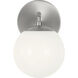Nube 1 Light 7 inch Brushed Nickel Vanity Light Wall Light in Standard