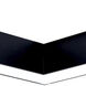L-Line 19 inch Black LED Direct Linear Ceiling Light, Selectable Lumens, Selectable CCT