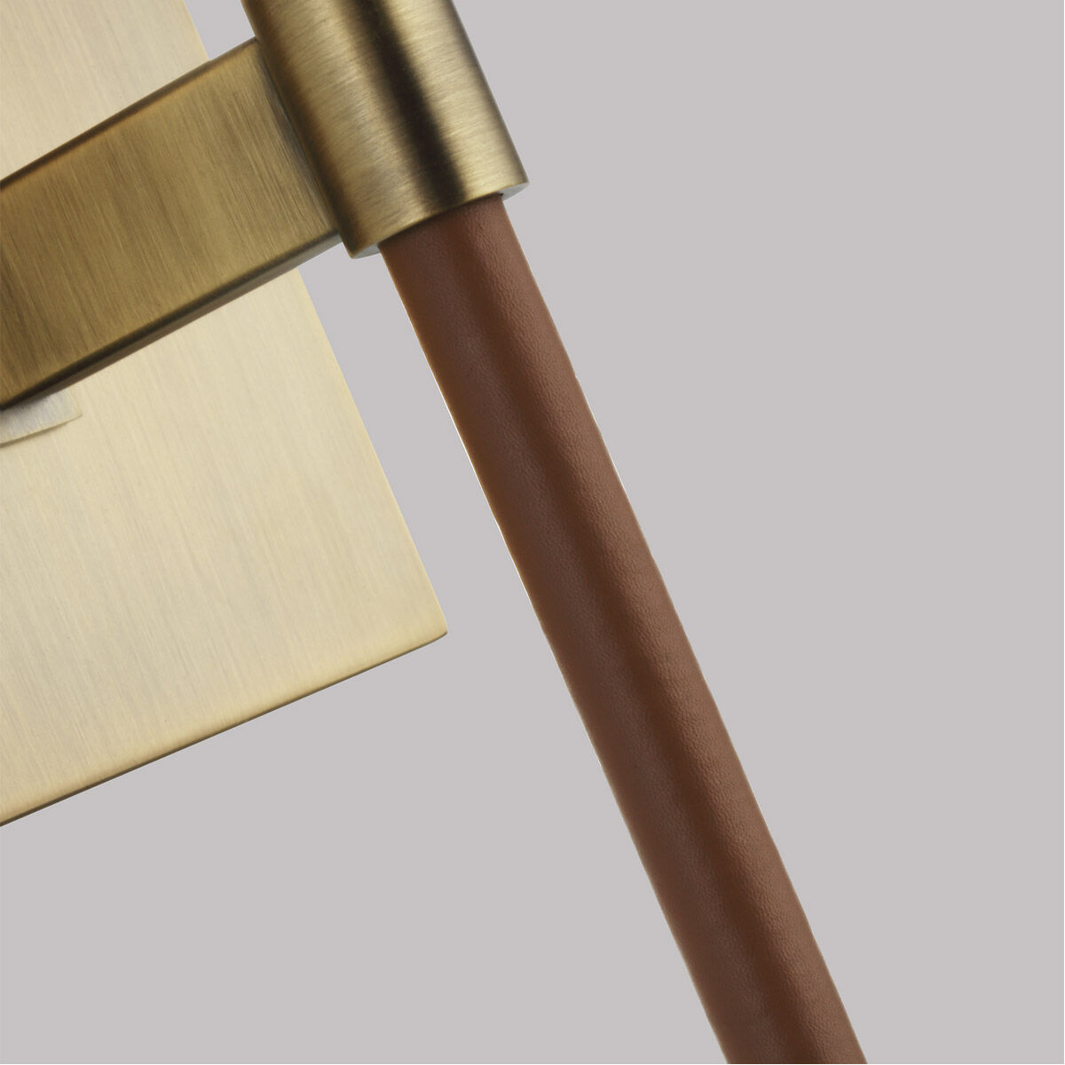 Katie 1 Light Time Worn Brass / Saddle Leather Wall Sconce Wall Light 