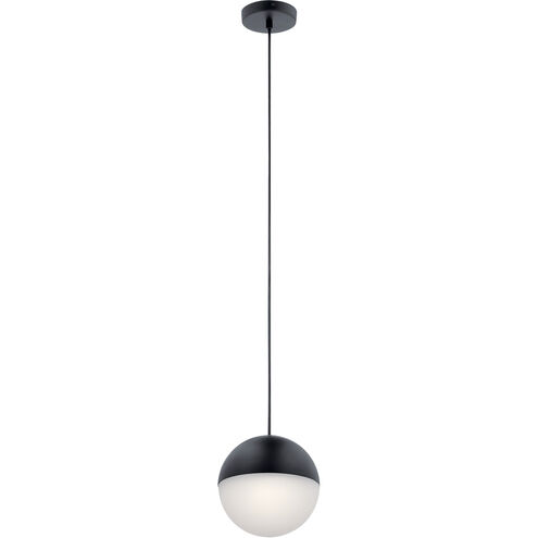 Moonlit LED 7.75 inch Matte Black Pendant Ceiling Light in Matte Black and White