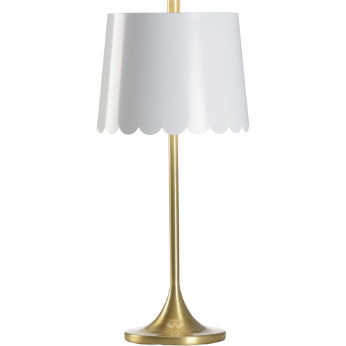 Meg Braff 27 inch 100.00 watt Brushed/White Table Lamp Portable Light