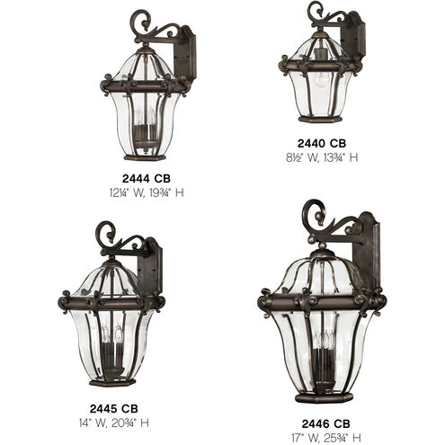 Estate Series San Clemente LED 26 inch Copper Bronze Outdoor Wall Mount Lantern, Large