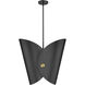 Salone 1 Light 14.25 inch Matte Black Pendant Ceiling Light in Matte Black Outer,  Gold Inner
