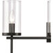 Oakland 3 Light 23 inch Black Vanity Light Wall Light