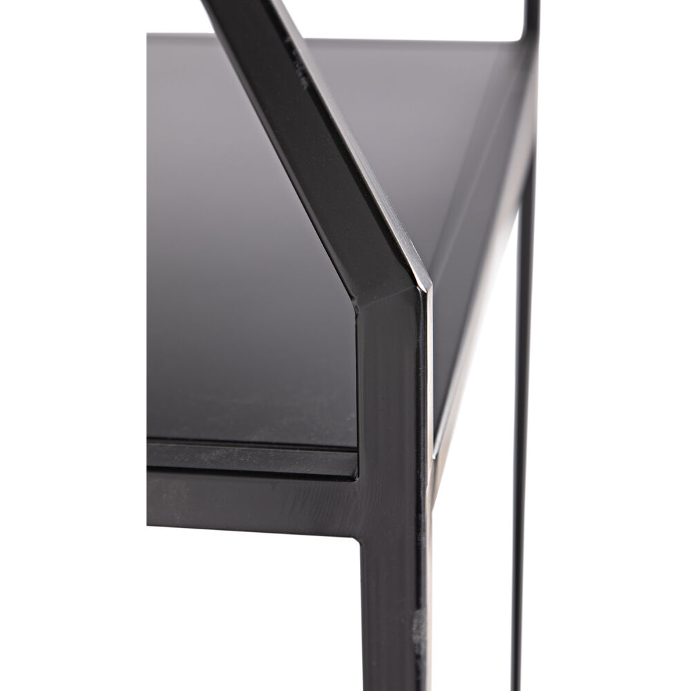 Downtown A Matte Black Bookcase