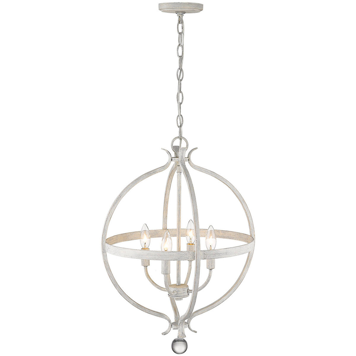Callie 4 Light 18 inch Country White Pendant Ceiling Light