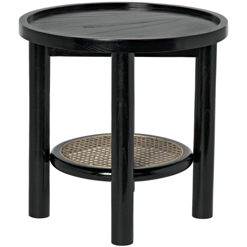 Hide Away 19.5 X 19.5 inch Charcoal Black Side Table