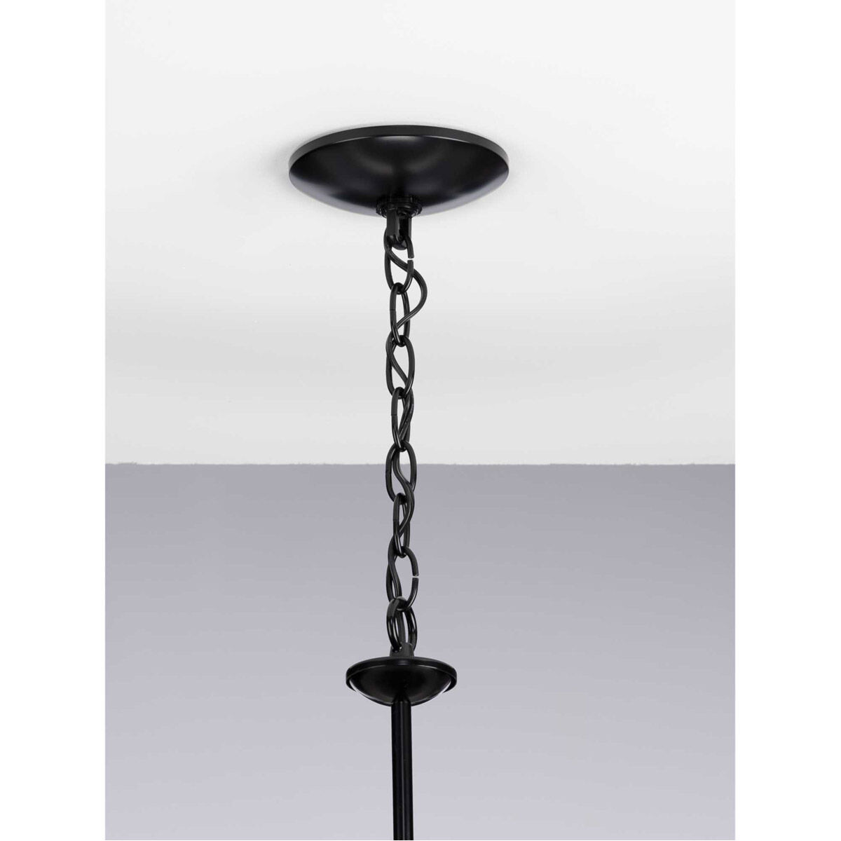 Drum Shade 5 Light 22 inch Matte Black Chandelier Ceiling Light