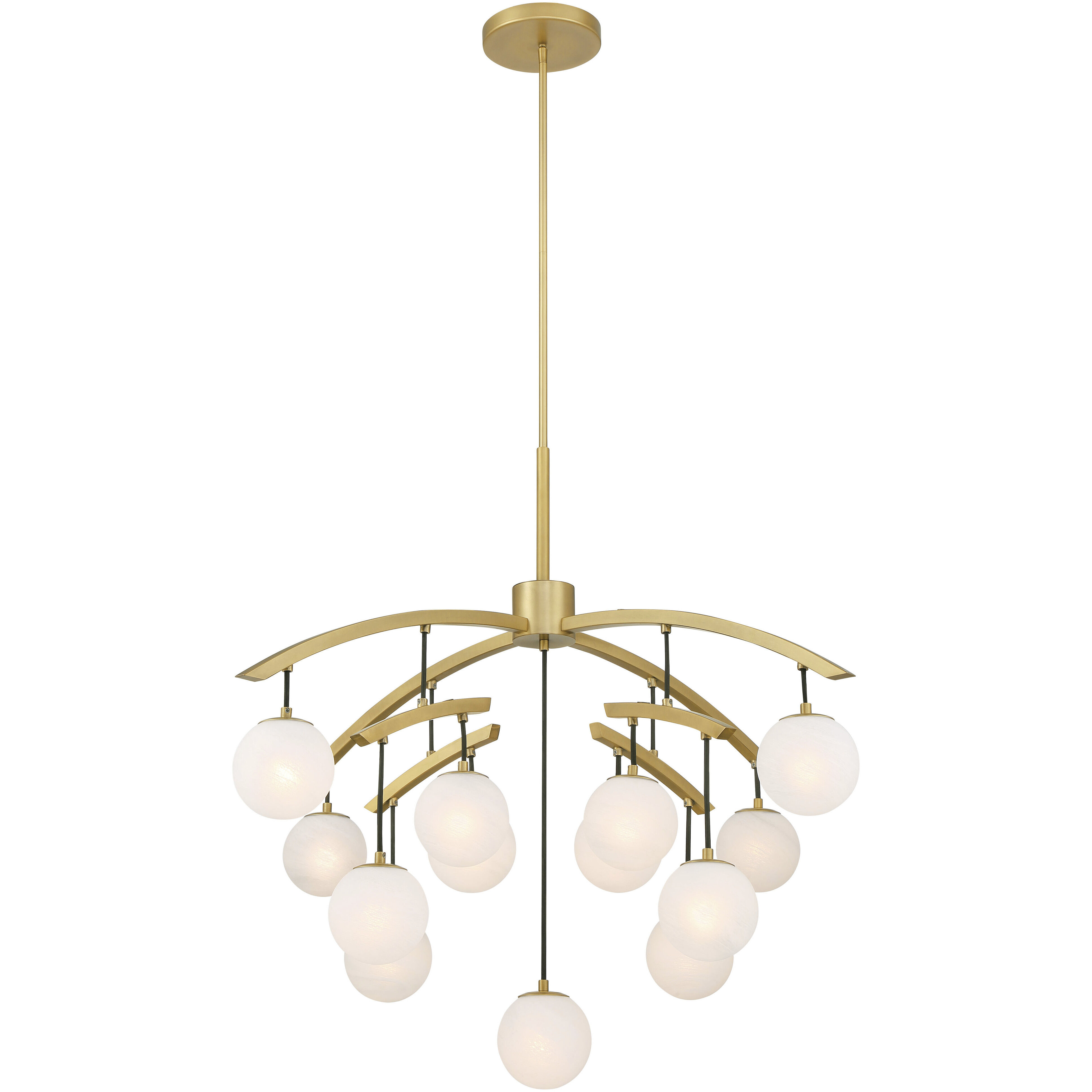 Curven 13 Light 42 inch Legacy Brass Chandelier Ceiling Light