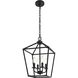 Gage 4 Light 12 inch Black Pendant Ceiling Light