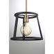 Chassis 1 Light 10 inch Copper Brushed Brass and Matte Black Mini Pendant Ceiling Light