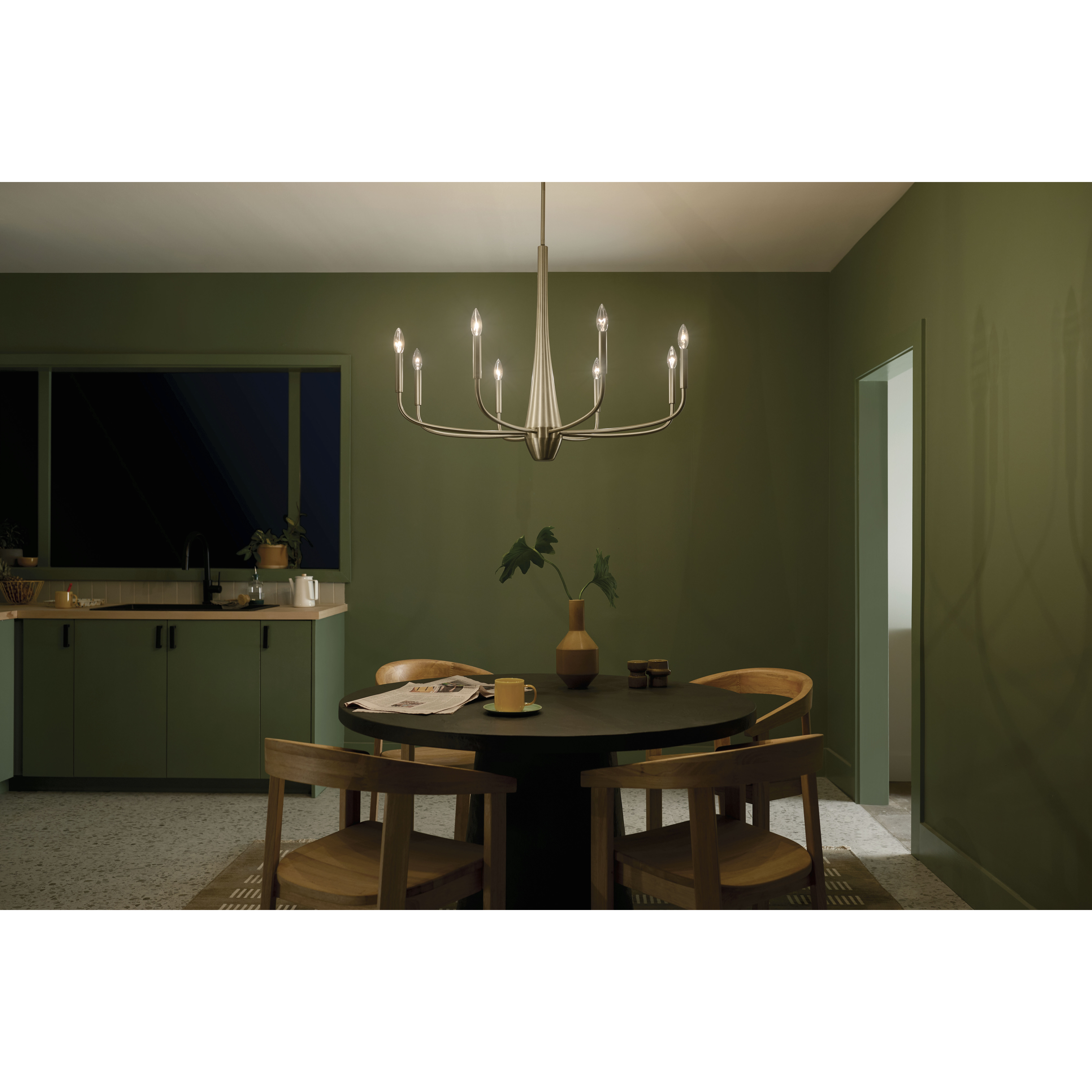 Deela LED 36 inch Champagne Bronze Chandelier Ceiling Light