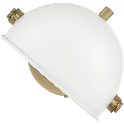 Spence 1 Light 7.25 inch Chalk White with Heritage Brass Interior Wall Mount Wall Light