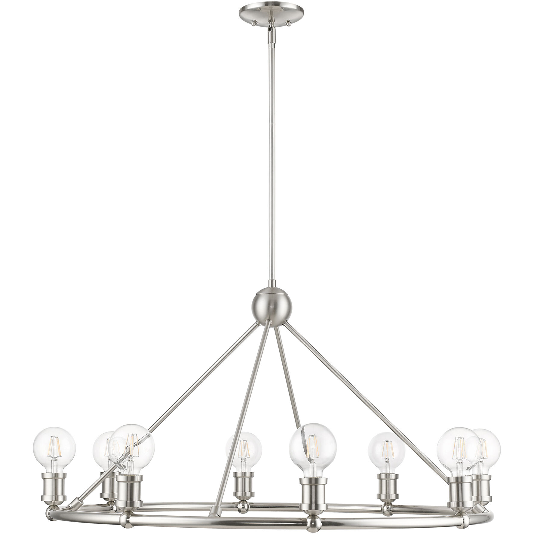 Lansdale 8 Light 34 inch Brushed Nickel Chandelier Ceiling Light