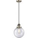 Franklin Restoration Beacon 1 Light 8 inch Antique Brass Mini Pendant Ceiling Light in Incandescent, Seedy