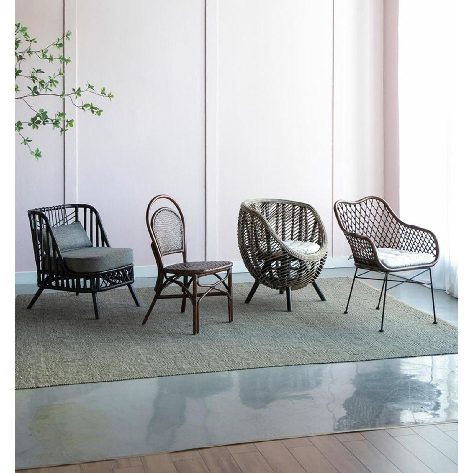 Gogo Brown Chair, With Cushion