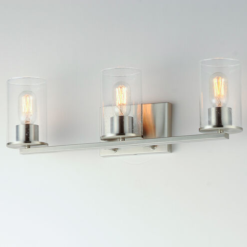 Sleek 3 Light 24 inch Satin Nickel Bath Vanity Wall Light