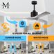 Atlas Nan 52 inch Matte Black with Barnwood Tone Blades Ceiling Fan in Barn Wood
