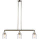 Franklin Restoration Bell LED 37.5 inch Polished Nickel Island Light Ceiling Light in Deco Swirl Glass