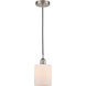 Edison Cobbleskill LED 5 inch Brushed Satin Nickel Mini Pendant Ceiling Light