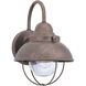 Sebring Outdoor Wall Lantern in Weathered Copper, Small