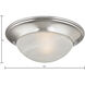 Fluor 1 Light 12 inch Brushed Nickel Flush Mount Ceiling Light