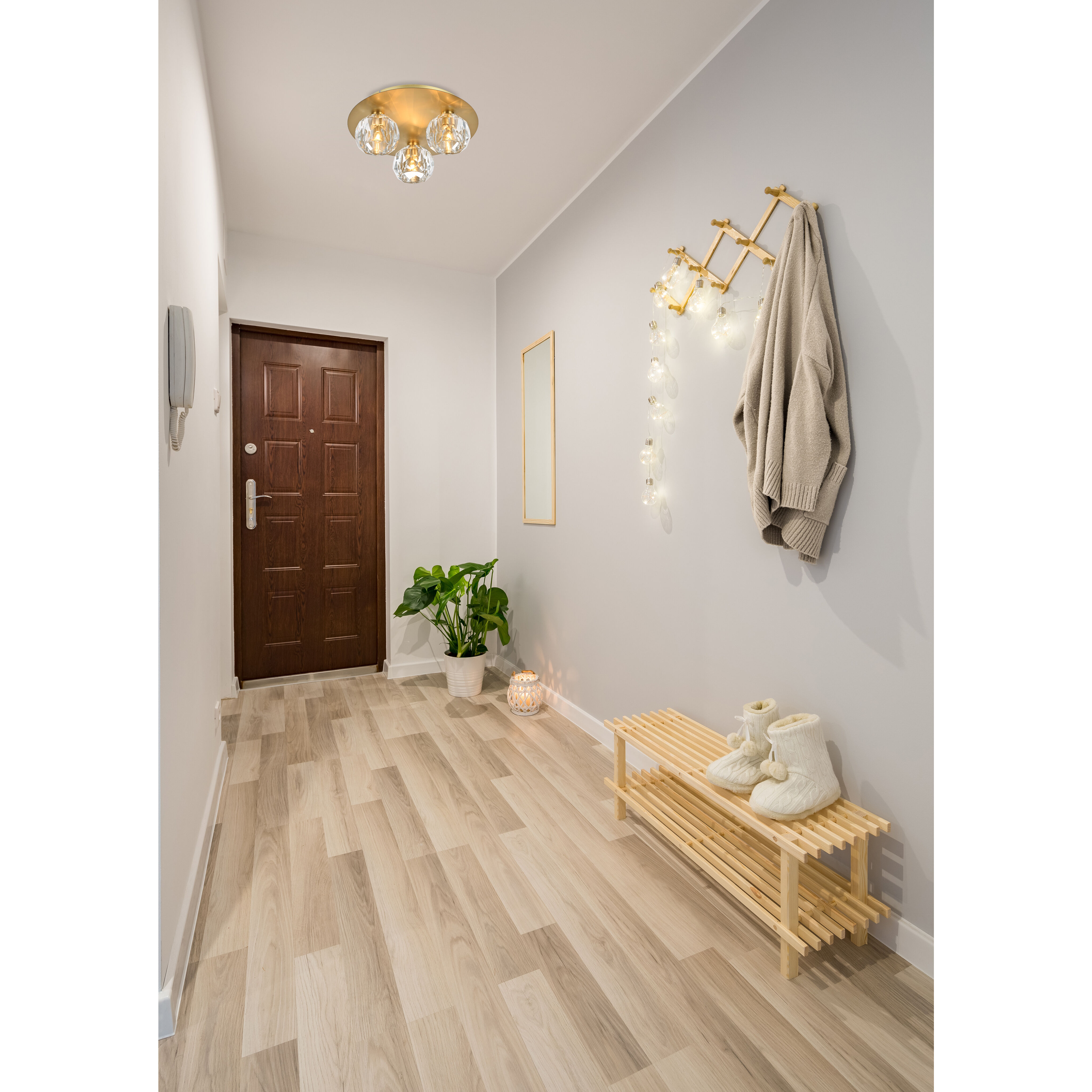 Graham 3 Light 12 inch Gold Flush Mount Ceiling Light