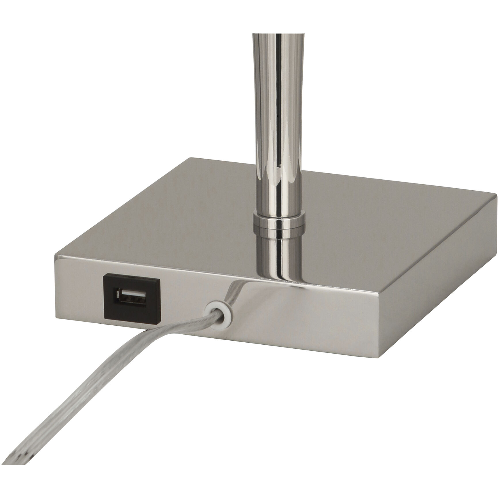 Juno 36.5 inch 150 watt Polished Nickel Table Lamp Portable Light in Black With Matte Silver