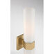 Delgada 2 Light 4.75 inch Legacy Brass Bath Bar Wall Light
