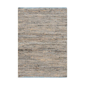 Adobe 36 X 24 inch Taupe/Bright Blue/Denim Rugs, Jute and Leather