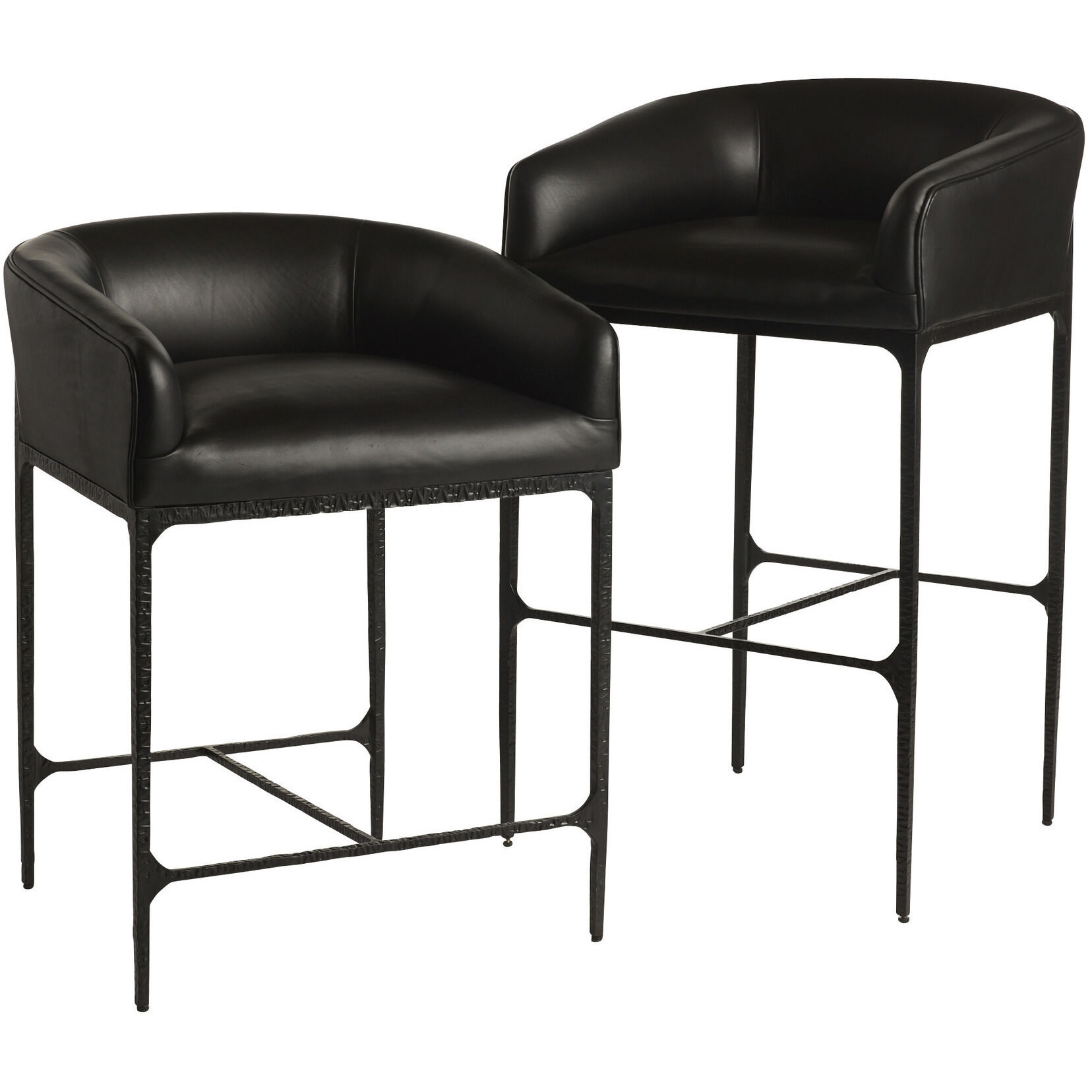 Osbourne 33.5 inch Black and Blackened Iron Counter Stool