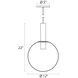 Bubbles 1 Light 12 inch Satin Brass Pendant Ceiling Light