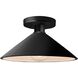 Radiance LED 11.75 inch Gloss Black and Matte Black Semi Flush Ceiling Light