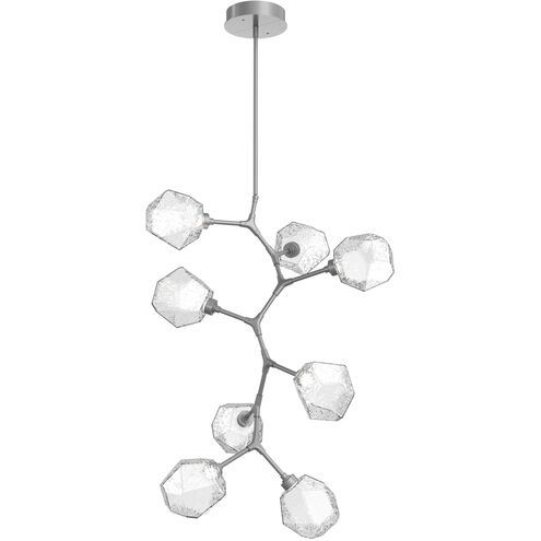 Gem LED 30 inch Classic Silver Chandelier Ceiling Light, Modern Vine
