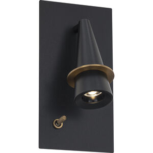 Wizard Indoor Wall Lighting in Black Aged Brass