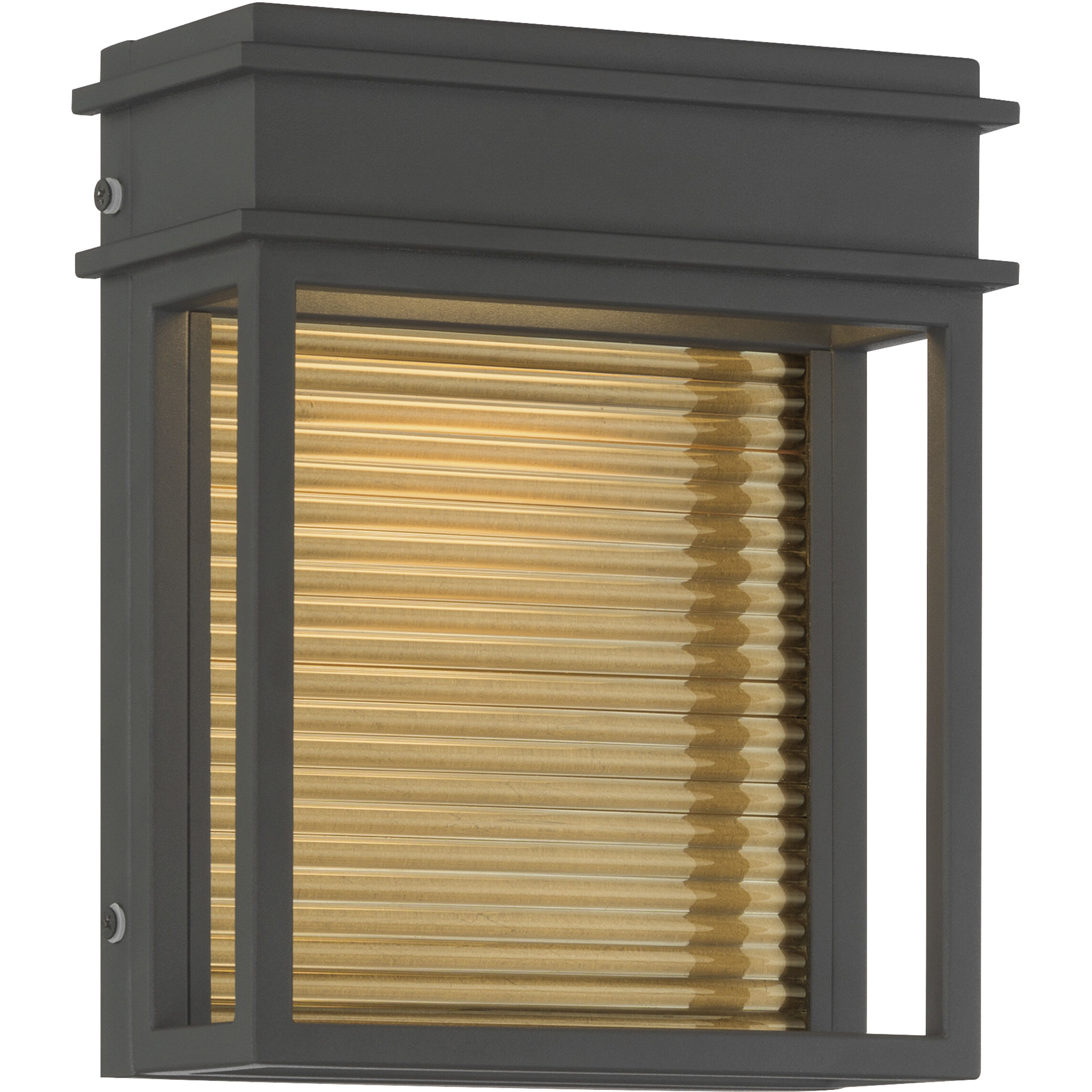 Clyne LED 9 inch Sand Coal Black and Legacy Brass Outdoor Wall Sconce